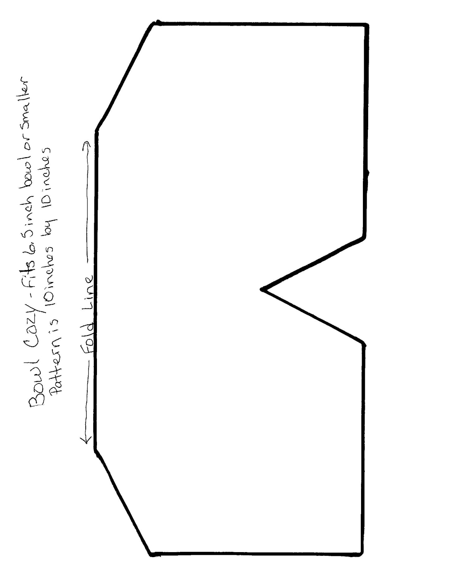Bowl Cozy Pattern Template - Digital Download