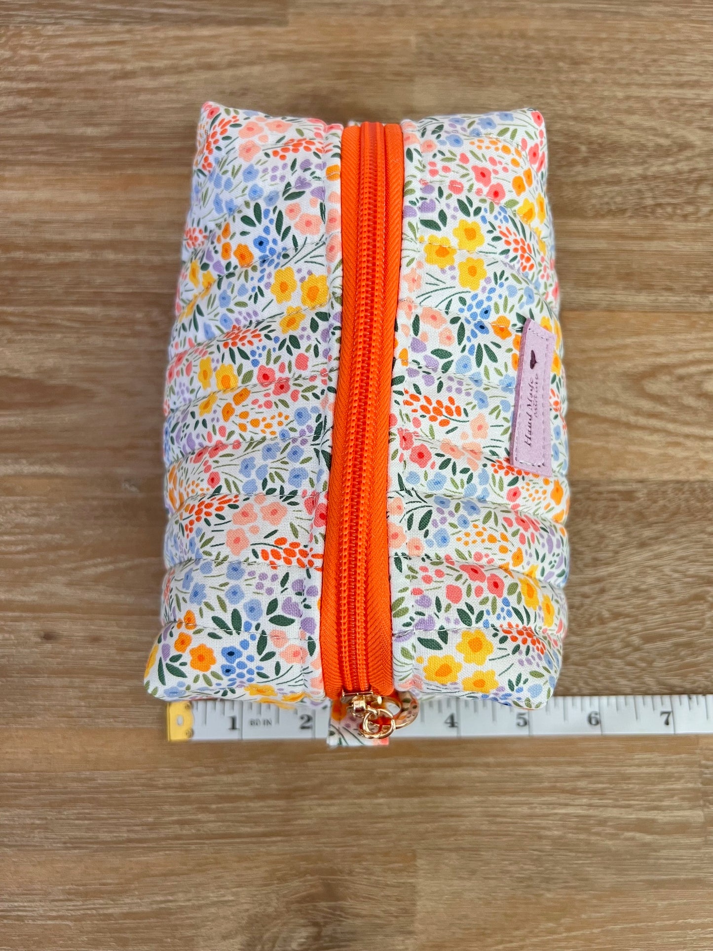 🌸 Handmade Floral Cotton Boxy Bag – Sewn with Sunshine