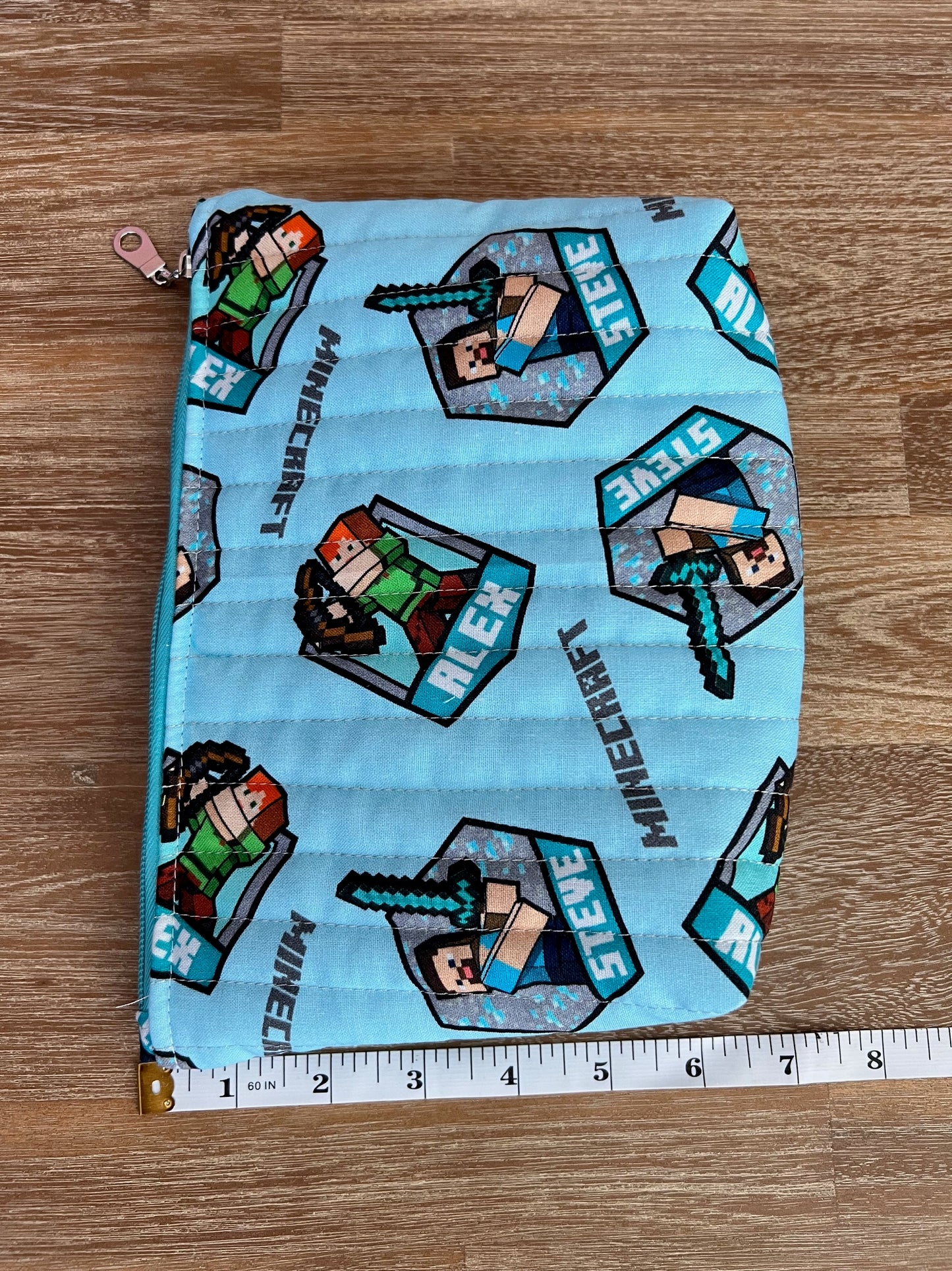 🧱 Minecraft Makeup & Travel Bag – Adventure-Ready & Handmade