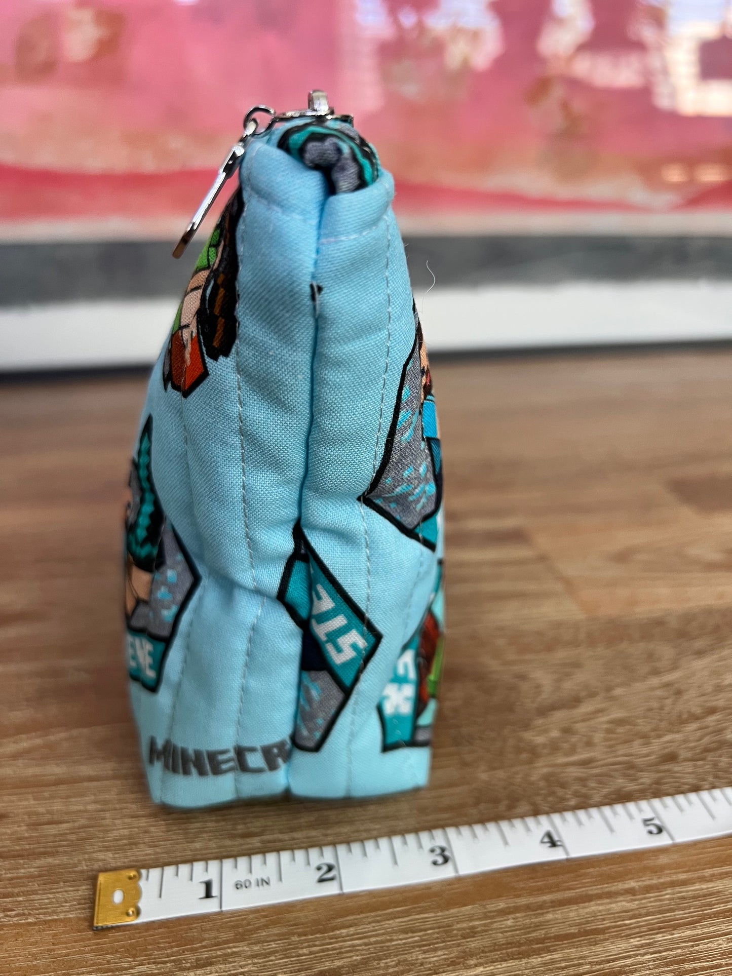 🧱 Minecraft Makeup & Travel Bag – Adventure-Ready & Handmade