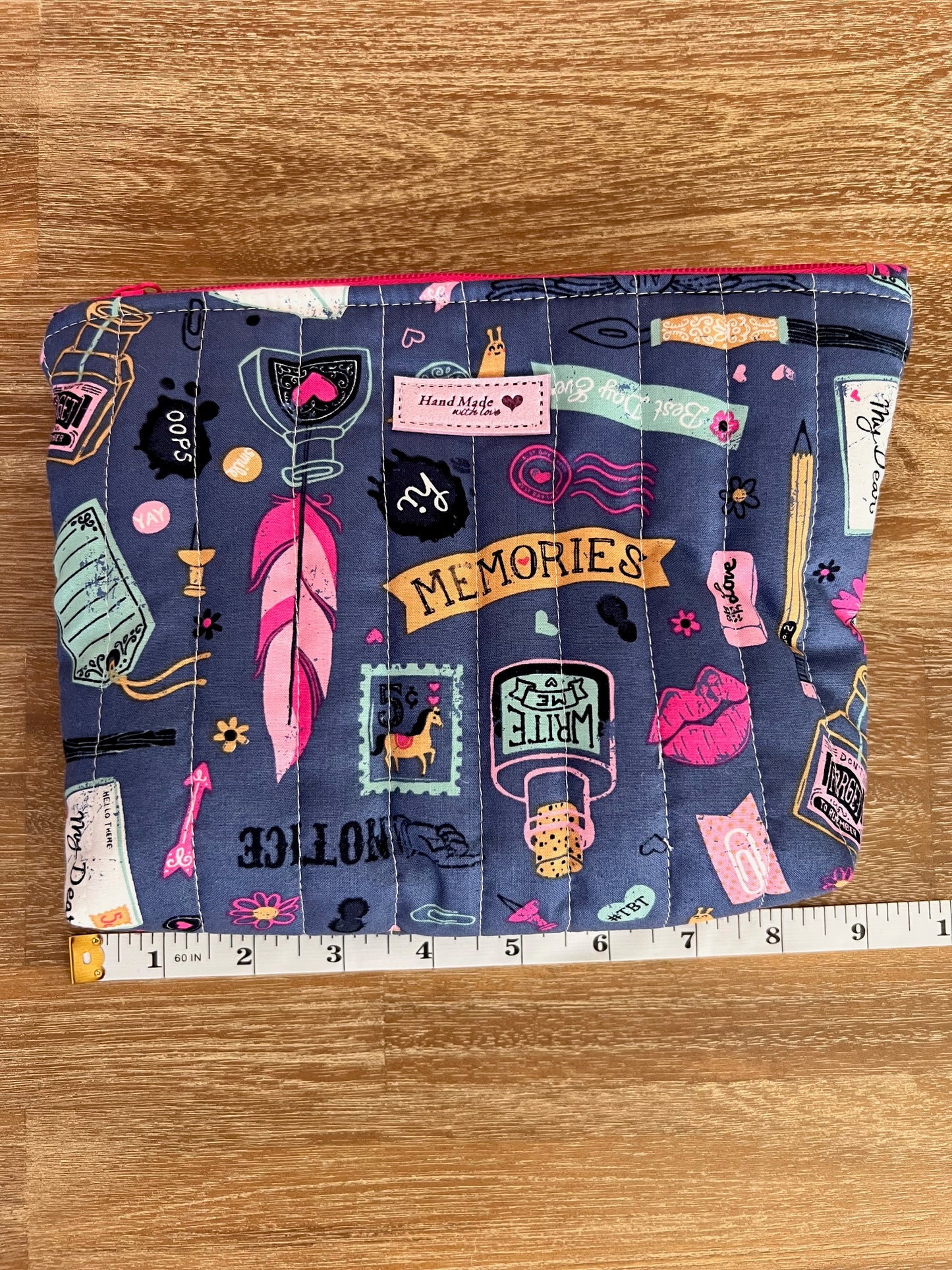 ✍️ “Dear Writer” Makeup & Travel Bag – Handmade Inspiration