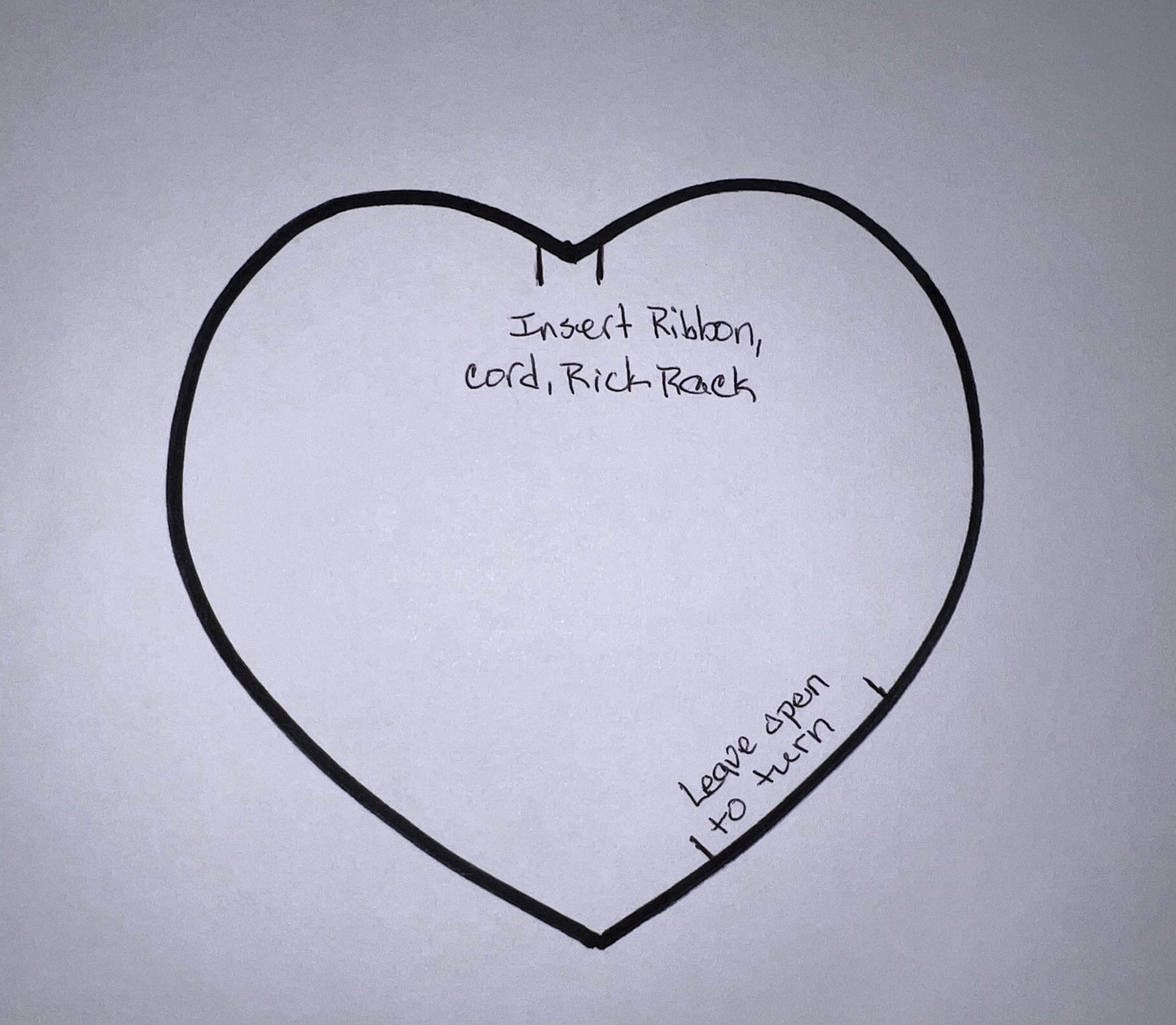 Heart Purse Charm Template Pattern - Digital Download