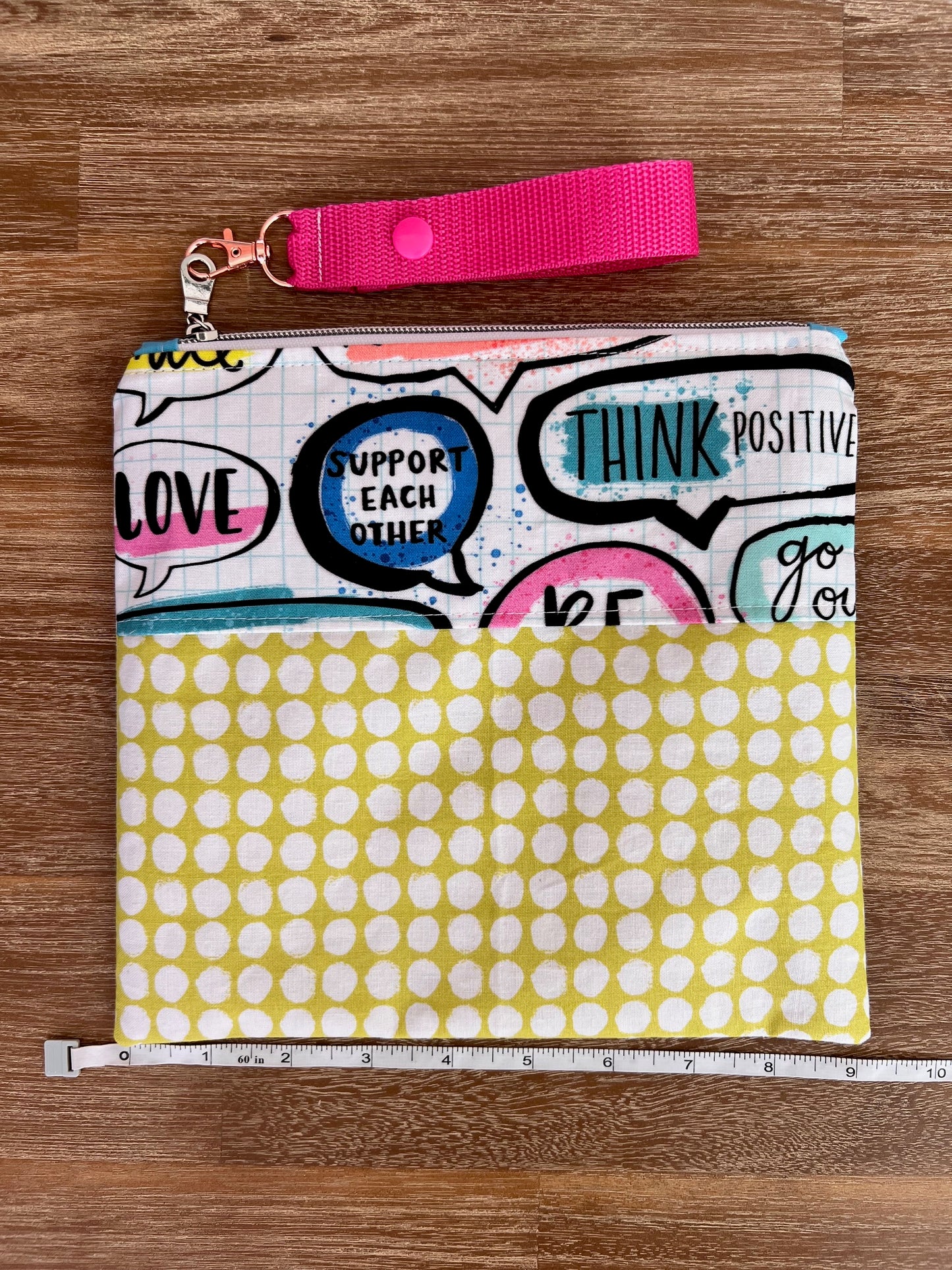 💚 62 Handcrafted Wet Bag – “Affirmations & Polka Dots” Edition