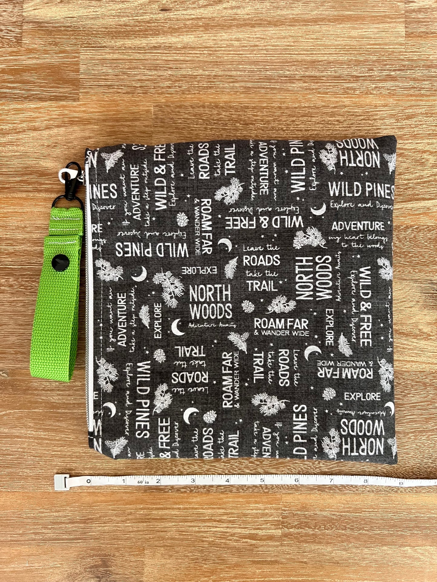 🌿 62 Handcrafted Wet Bag – “Adventure Awaits” Plaid Edition