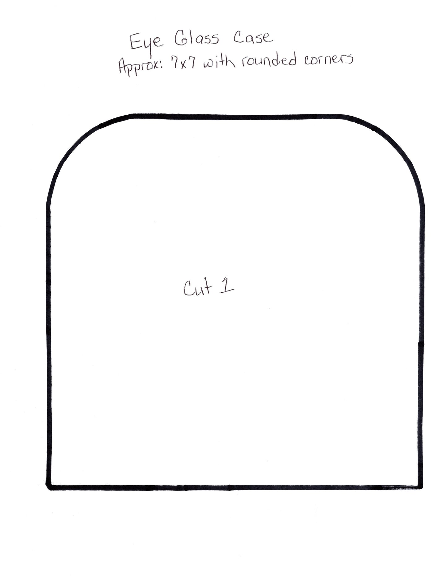 Sunglass Case Template Pattern - Digital Download