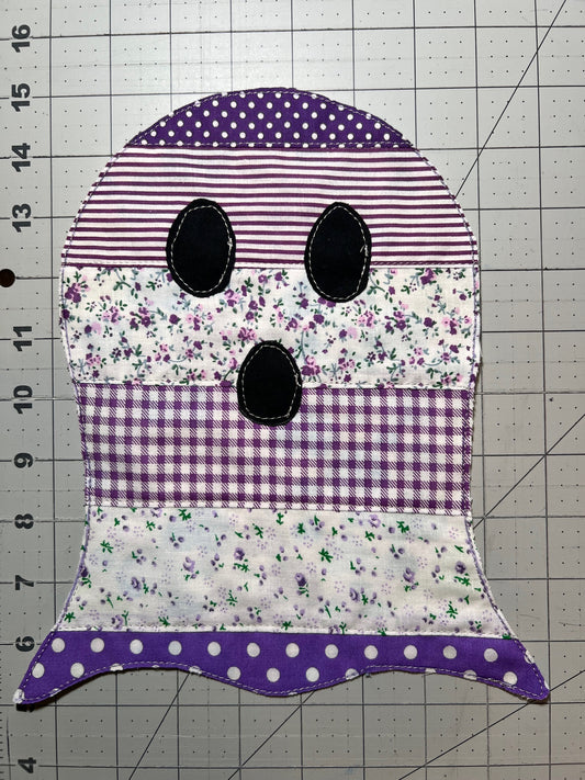 👻 Purple Handmade Quilted Ghost Applique Small – Whimsical, Colorful & One-of-a-Kind (Copy)
